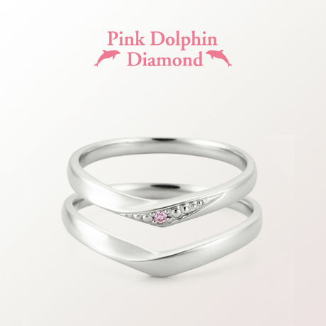 姫路で人気の10万円結婚指輪特集ピンクドルフィンダイヤモンド1