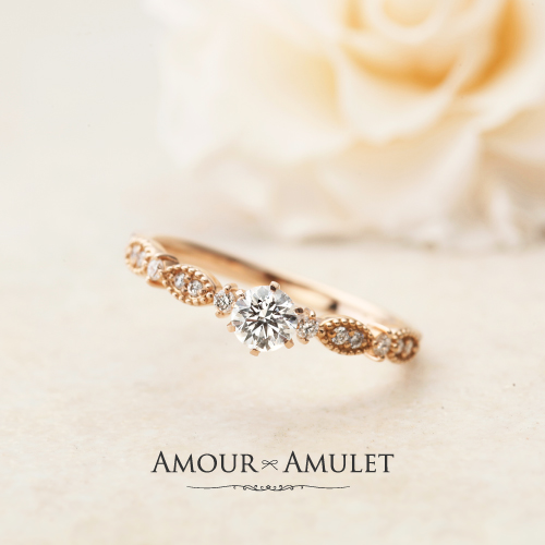 アンティークな婚約指輪AMOUR AMULのソレイユ