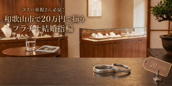 コスパ重視さん必見！和歌山市で20万円で揃うプラチナ結婚指輪特集！