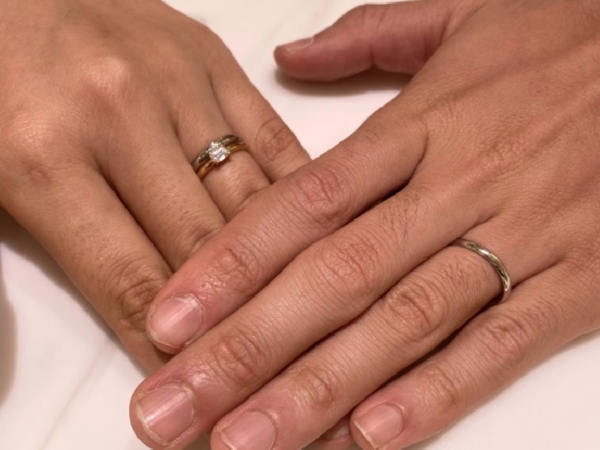 姫路市　RosettEの婚約指輪とフィッシャーの結婚指輪