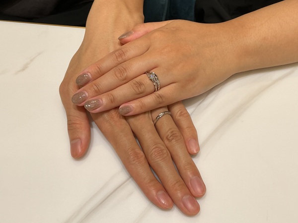 【大阪府・柏原市】LAPAGEの婚約指輪と、結婚指輪をペアでご成約