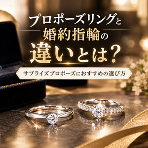 プロポーズリングと婚約指輪違い　garden天王寺