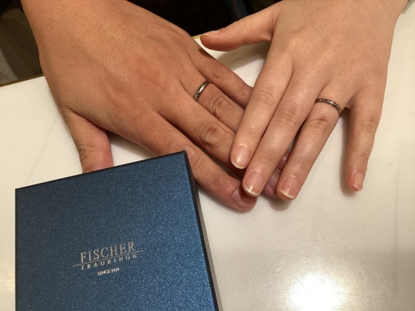 和歌山県田辺市　FISCHER（フィッシャー）の結婚指輪をご成約いただきましたお客様です