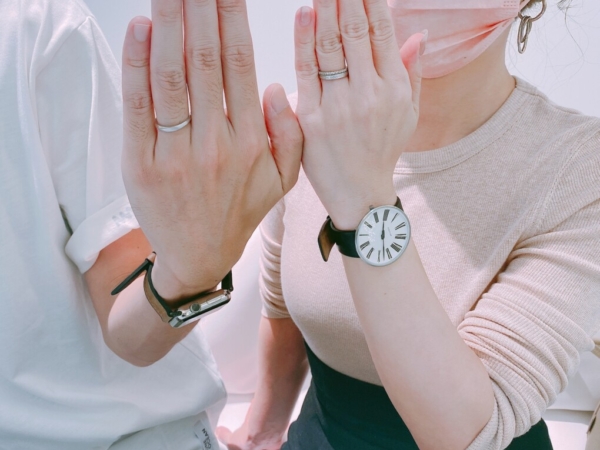 神戸市灘区　YUKAHOJOの結婚指輪と婚約ネックレス