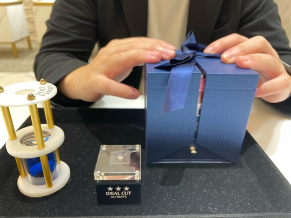 京都市中京区 アイデアルダイヤモンドに銀の指輪プランでプロポーズプランをお選びいただきました