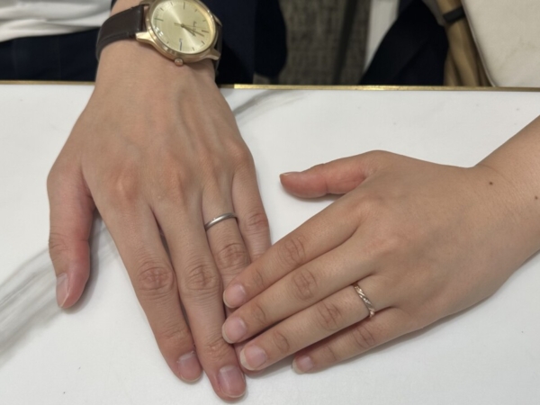 京都府宇治市　高品質.デザイン性抜群.鍛造指輪「パイロットブライダル」「ラプンツェル」の結婚指輪をご成約頂きました