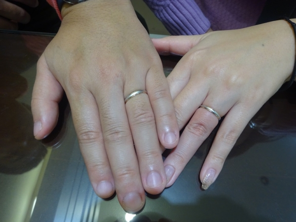大阪府泉南市 ずっと着けていられる、コンビのオフェルタのの結婚指輪