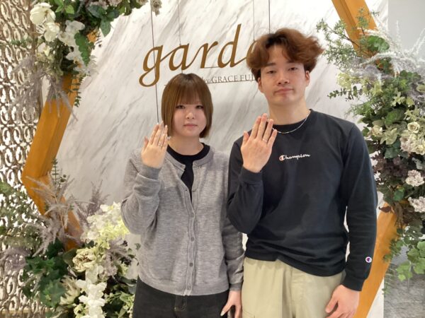 京都府舞鶴市 ・福井県小浜市よりご来店 手作り指輪（ペアリング）体