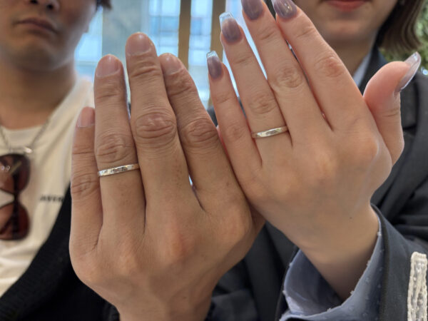 大阪府門真市からご来店　手作り指輪（ペアリング）体験頂きました