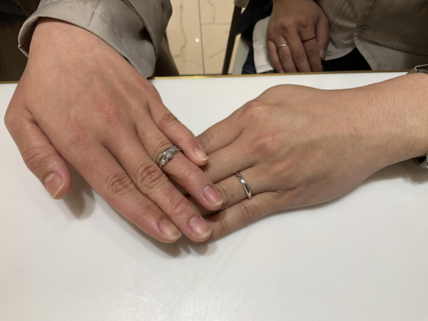 京都市下京区・富山県高岡市｜高品質でピンクダイヤモンドアレンジができるマリアージュエントの結婚指輪をご成約いただきました