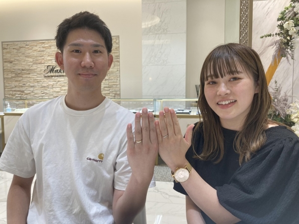 京都府日向市｜2色コンビリング・人と被りにくいデザインが人気なLAPAGEの結婚指輪をご成約頂きました