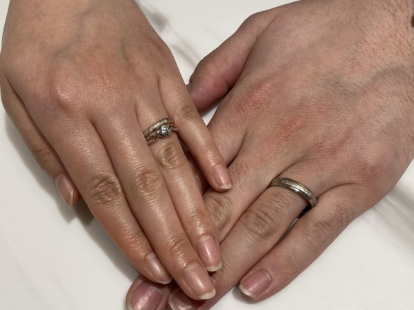 千葉県浦安市・京都市右京区｜お母様のダイヤモンドで新たに婚約指輪としてリフォーム・結婚指輪はFISCHERご成約いただきました