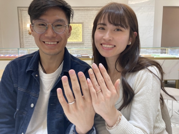香港｜アンティーク調が人気な「YUKAHOJO」の結婚指輪をご成約頂きました